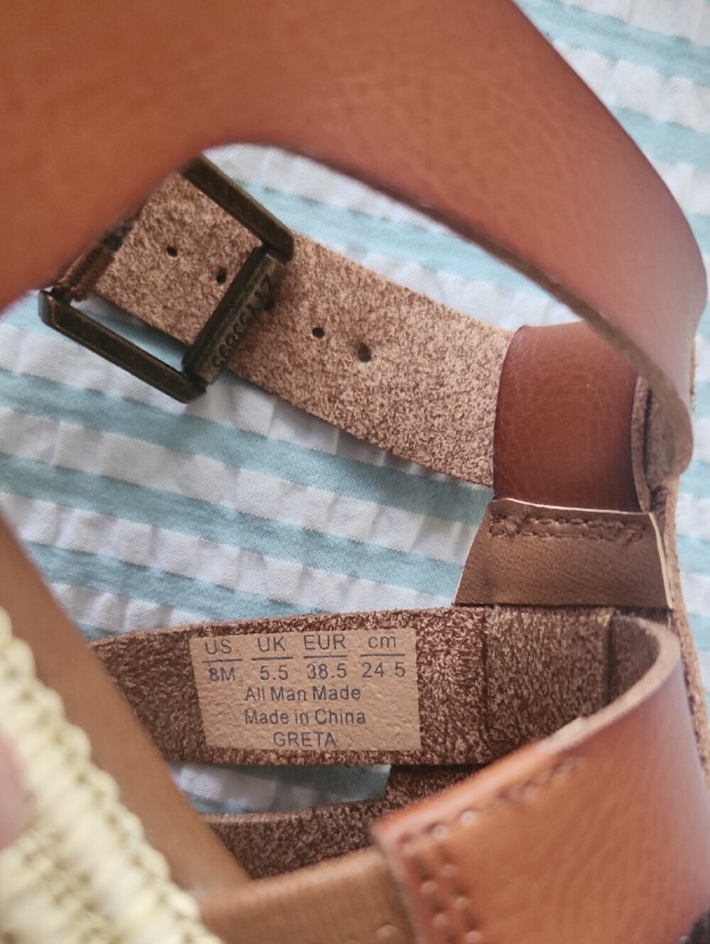 Zodiac Tan Sandal with Ankle Strap - Picture 9 of 10